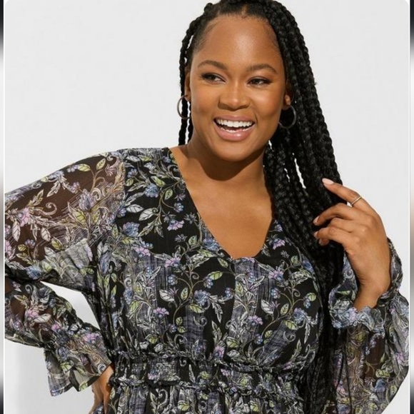 Mini Lurex Chiffon Tiered Dress - Picture 4 of 4